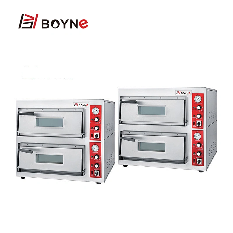 Commercial Kitchen Stainless Steel Commercial High Temperature Two Layer Pizza Bakery Oven