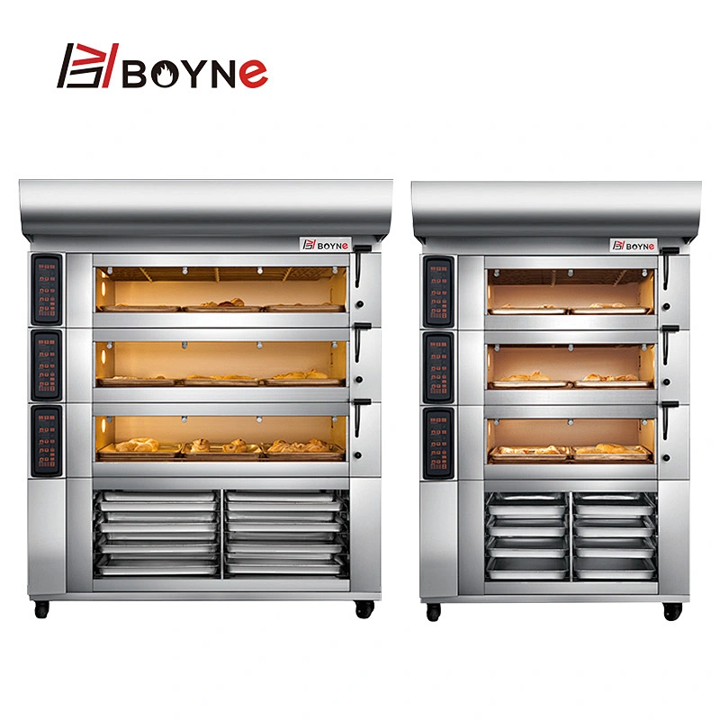 3 Layer 6 Tray Baking Oven For Pastry Bread Cookies Pizza Oven