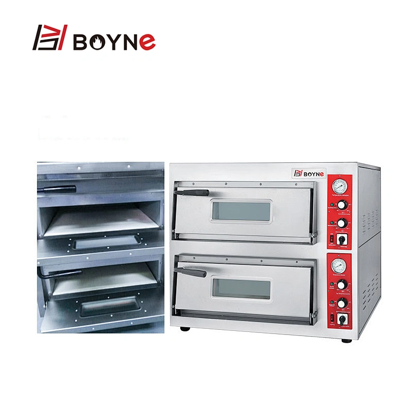 Commercial Kitchen Stainless Steel Commercial High Temperature Two Layer Pizza Bakery Oven