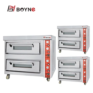 Stainless Steel Commercial High Temperature Gas Two Layer Pizza Bakery Oven