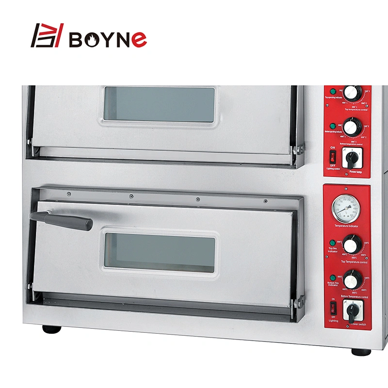 Stainless Steel Commercial Bakery Kitchen  Pizza Oven Three Deck Bakery Oven With Stone