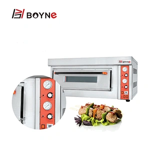 Commercial Gas Stainless Steel Single Layer Pizza Bakery Oven With Stone