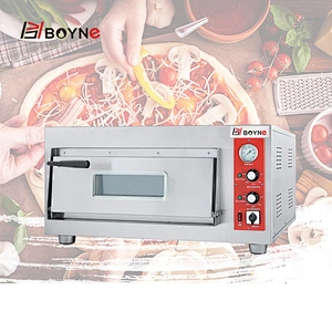 Commercial Kitchen Stainless Steel Single Layer  Electric Pizza Bakery Oven With Stone