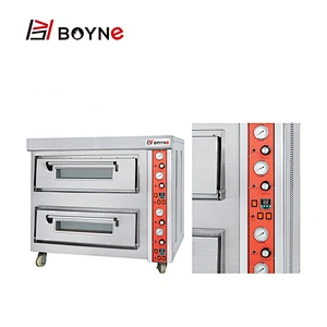 Stainless Steel Commercial High Temperature Gas Two Layer Pizza Bakery Oven