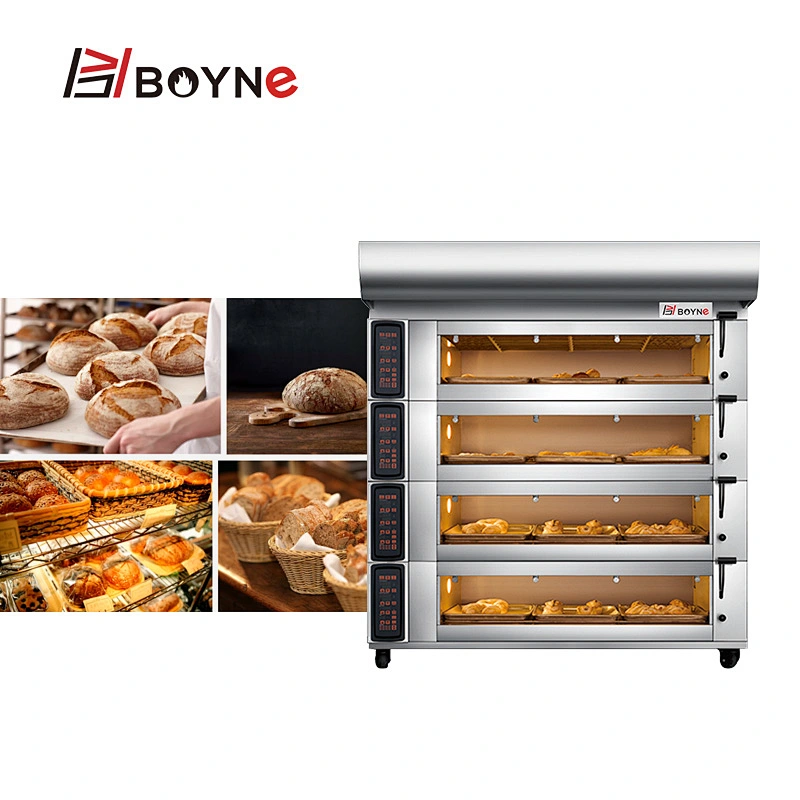 4 Deck 12 Tray Electric Oven With Thermal System And Steam Function