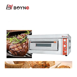 Commercial Gas Stainless Steel Single Layer Pizza Bakery Oven With Stone