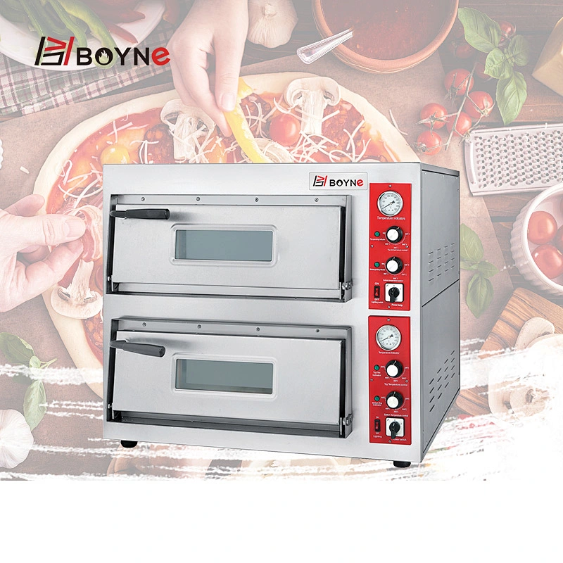 Commercial Kitchen Stainless Steel Commercial High Temperature Two Layer Pizza Bakery Oven