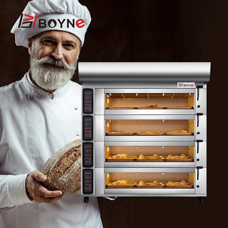 4 Deck 12 Tray Electric Oven With Thermal System And Steam Function