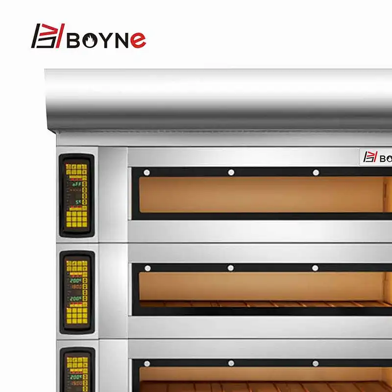 Commercial 9 Trays Stainless Steel Bread Bakery Oven With High Temperature