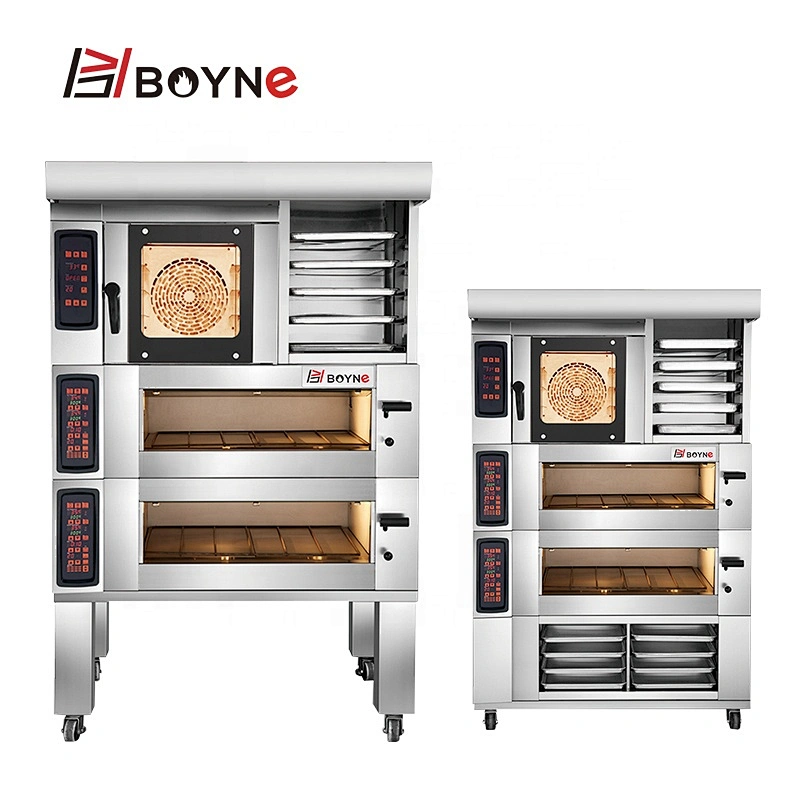 2 Deck 4 Trays Baking Oven With Floor Type Storage Cabinet Use For Bakery
