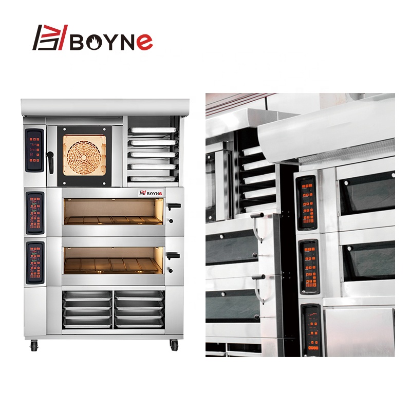 2 Deck 4 Trays Baking Oven With Floor Type Storage Cabinet Use For Bakery