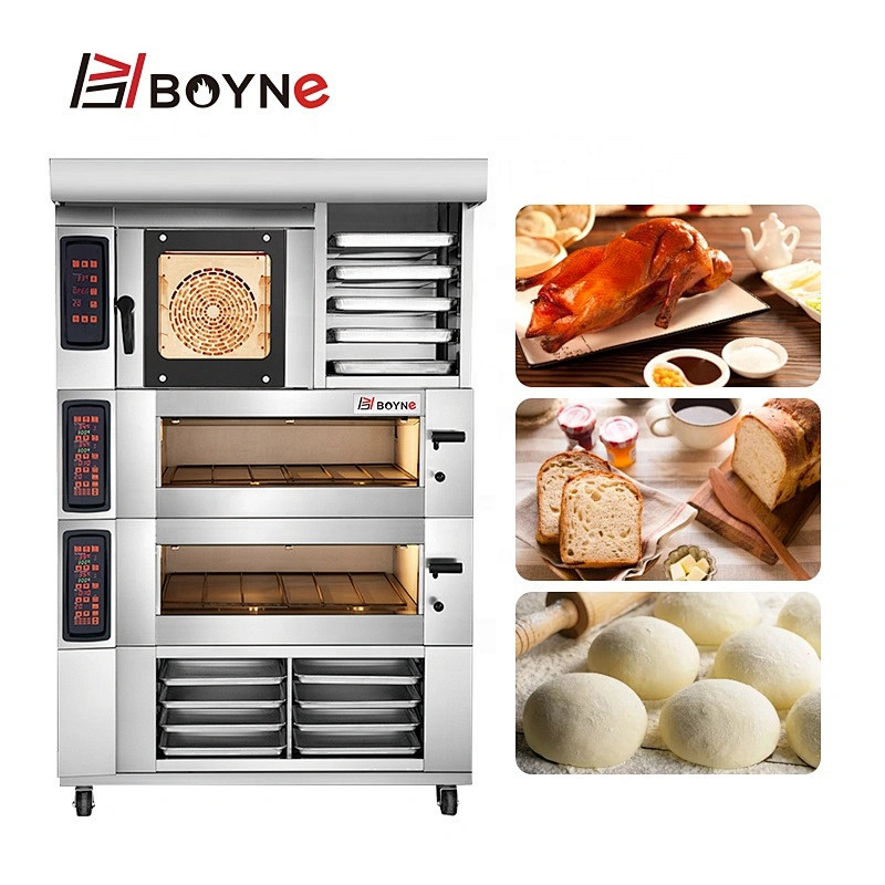 2 Deck 4 Trays Baking Oven With Floor Type Storage Cabinet Use For Bakery