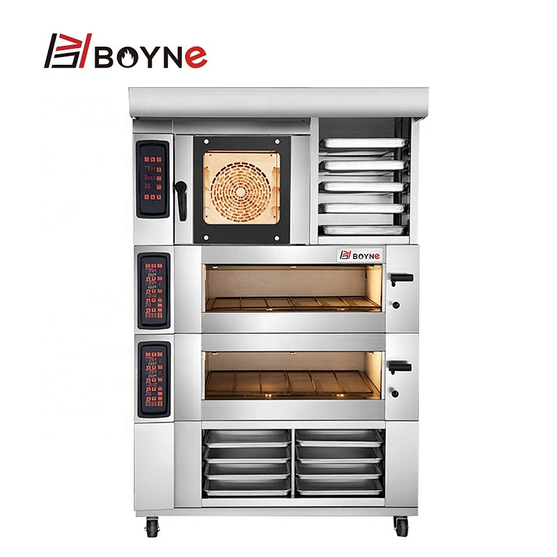 2 Deck 4 Trays Baking Oven With Floor Type Storage Cabinet Use For Bakery