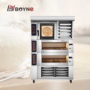 2 Deck 4 Trays Baking Oven With Floor Type Storage Cabinet Use For Bakery