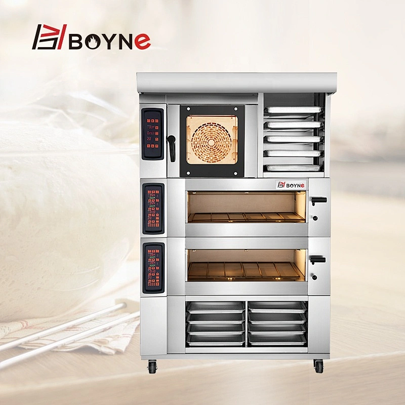 2 Deck 4 Trays Baking Oven With Floor Type Storage Cabinet Use For Bakery