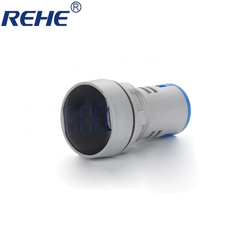New Design mini round led indicator hz frequency meterlight/lamp with digital led display