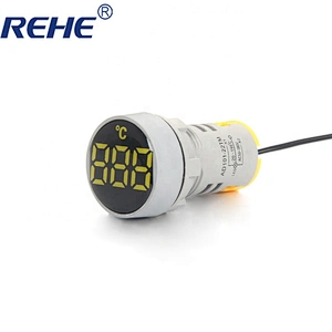 New Design mini round led indicator Temperature  light/lamp with digital led display