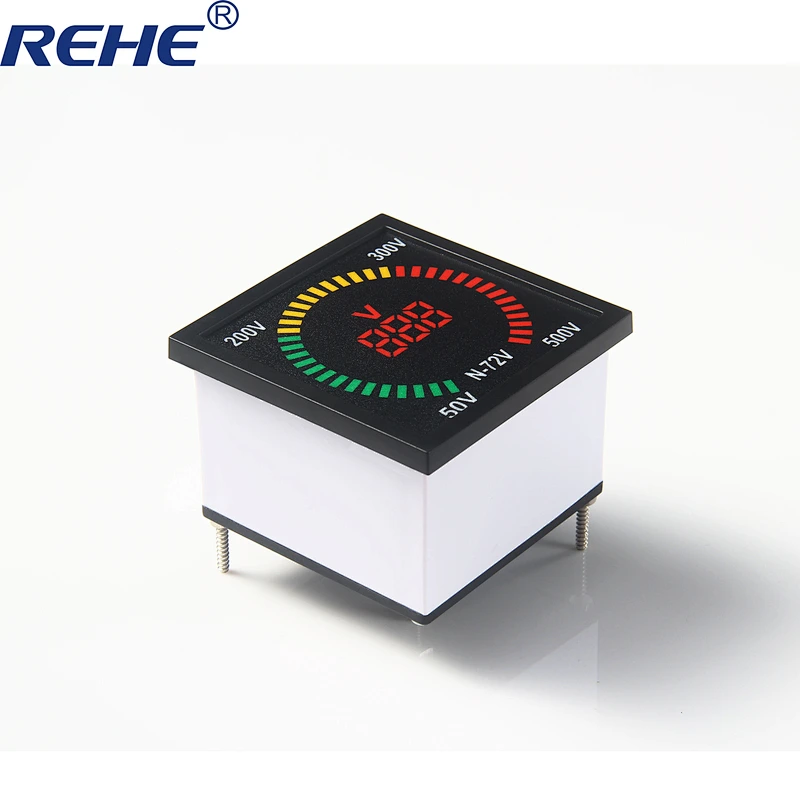 AC 220V 72mm*72mm box shape square indicator frequency meter with led light lamp digital frequency