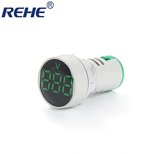 small digital tube mini round led indicator light/lamp Voltmeter digital indicator signal light 20-500Vac