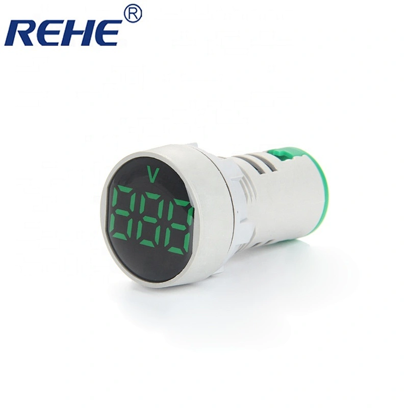 small digital tube mini round led indicator light/lamp Voltmeter digital indicator signal light 20-500Vac