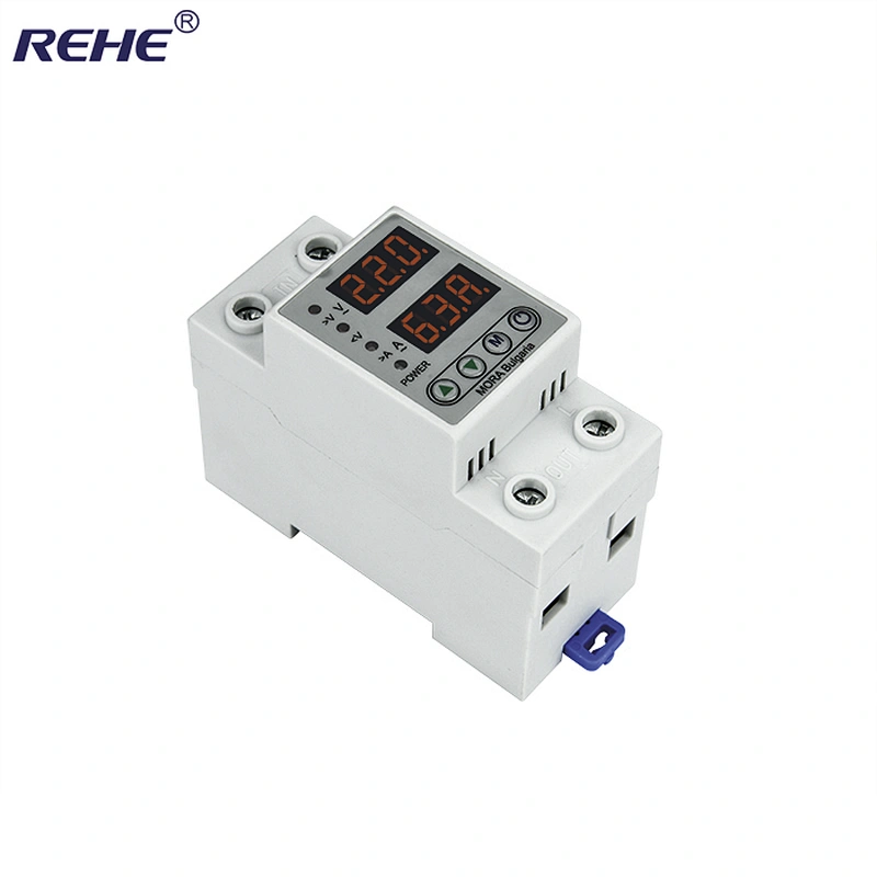 Popular high quality LED Smart Over and Under Voltage Over Load  protector protection device 63A 40A
