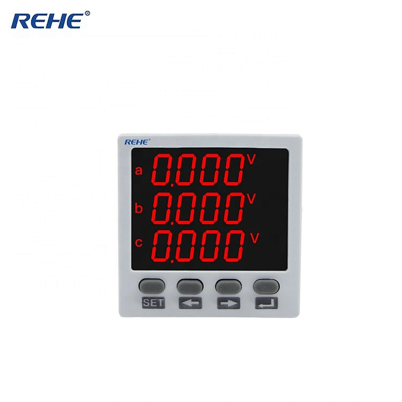 Hot-sale  48*48 small size Three Phase LED Multi-function Power Meter for UPS and distribution box RH-3D8