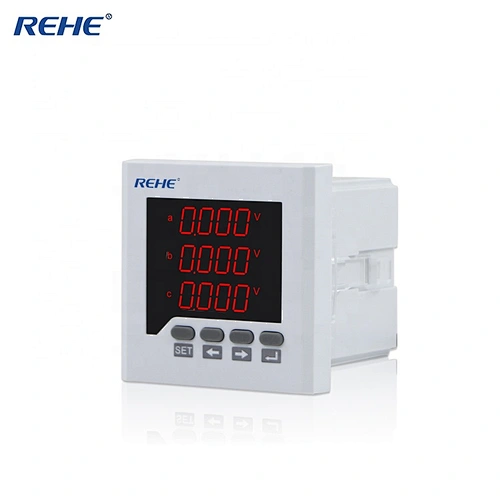 NEW high quality 80*80mmThree Phase LED screen Multi-function Power analyzer energy meter for distribution board