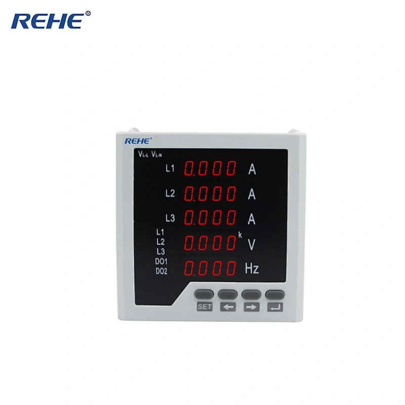 Slim model Three  phase multi amp volt Hz digital multi panel Meter 010v meter