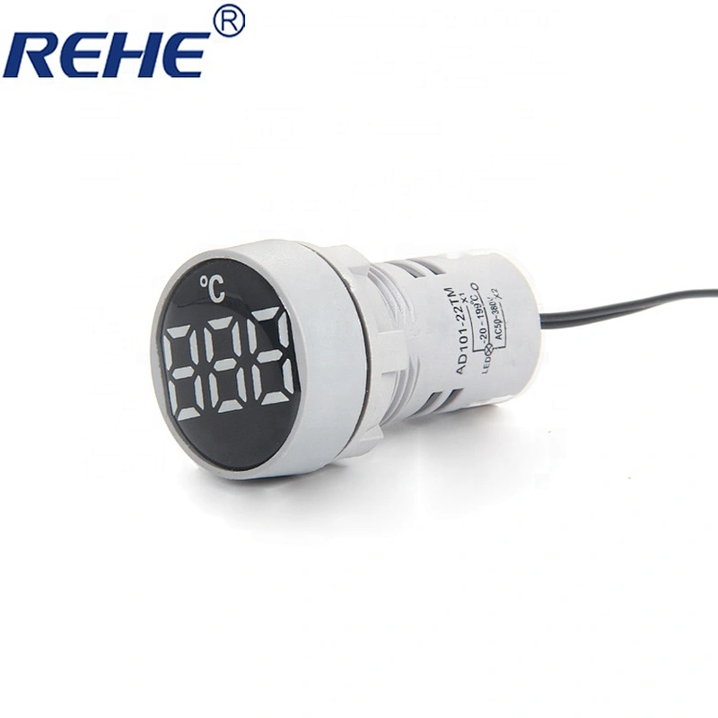 New Design mini round led indicator Temperature  light/lamp with digital led display