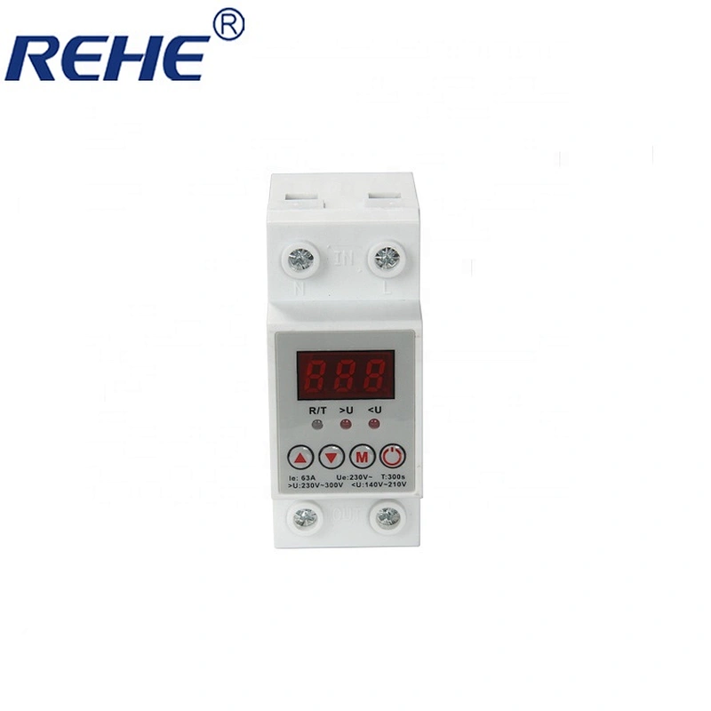 LED Smart Over and Under Voltage protector protection device 63A 40A