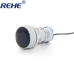 New Design mini round led indicator Temperature  light/lamp with digital led display