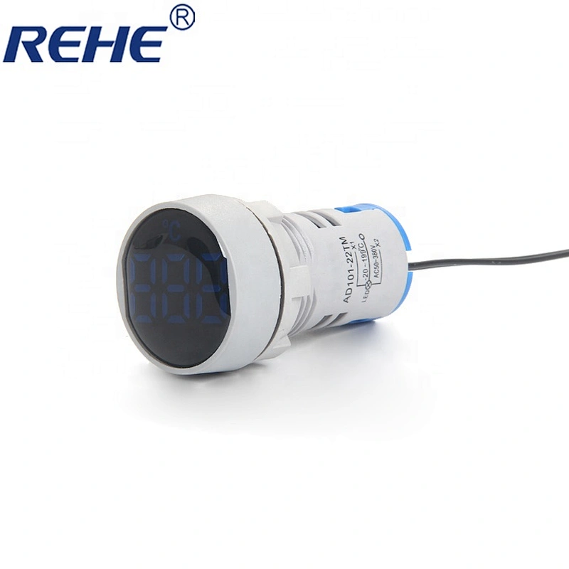 New Design mini round led indicator Temperature  light/lamp with digital led display