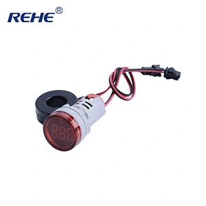0-100A 22mm Ammeter AC Current Indicator Signal Light Meter