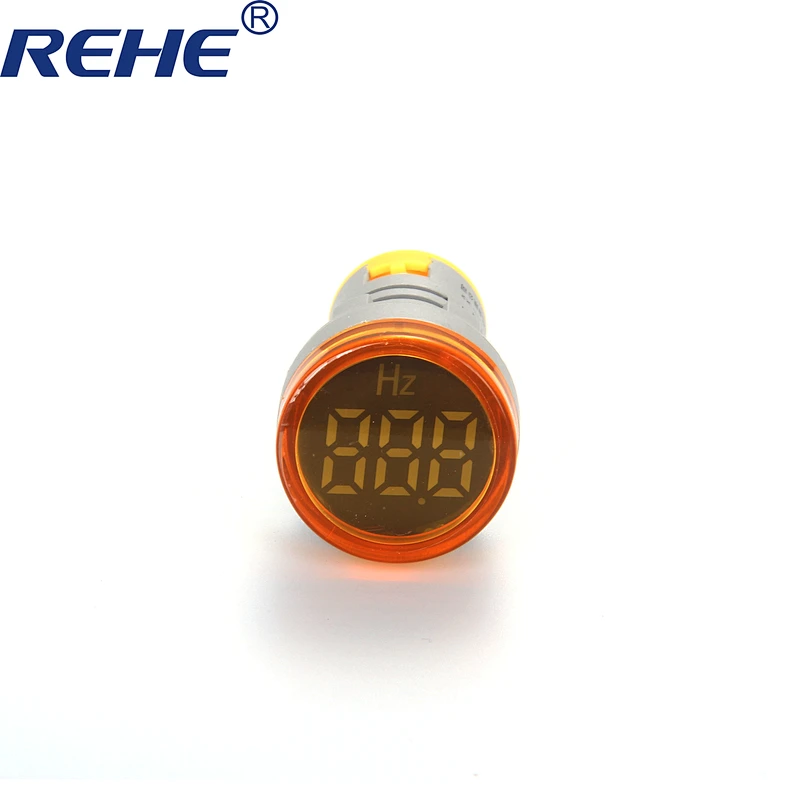 22mm LED round mini digital display electronic hertz frequency meter indicator lamp measuring rang AC 0-99Hz