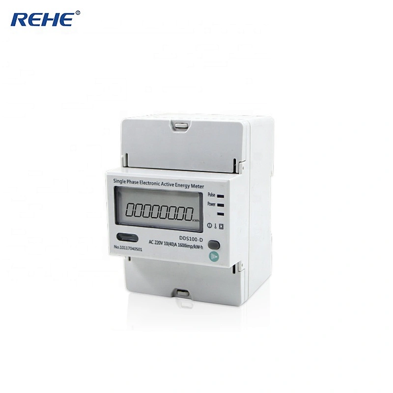 Din-Rail Type Digital Meter Single-Phase Din Rail Kwh Meter RS485 Communication Is available