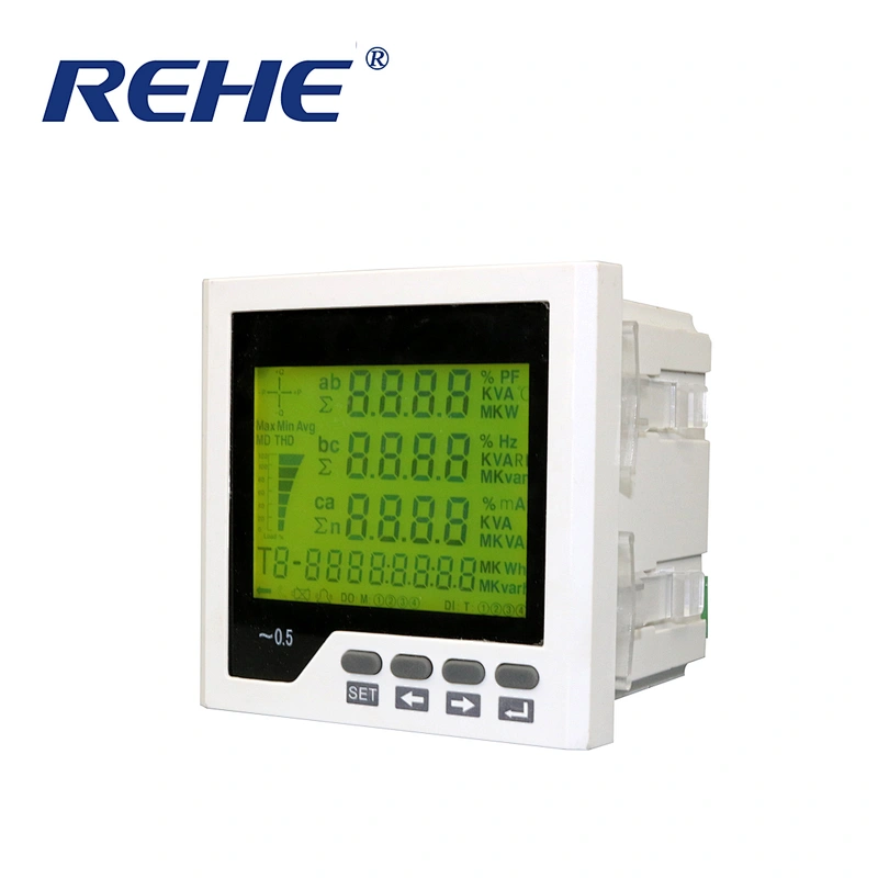 RH-3D3Y LCD display three phase analog flexo electric power meter All-parameter Measurement Fire monitoring