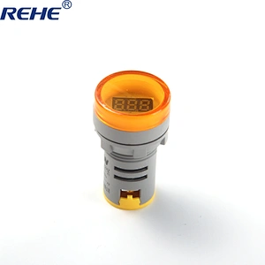22mm small digital tube led round mini digital display hertz frequency meter electronic indicator lamp measuring
