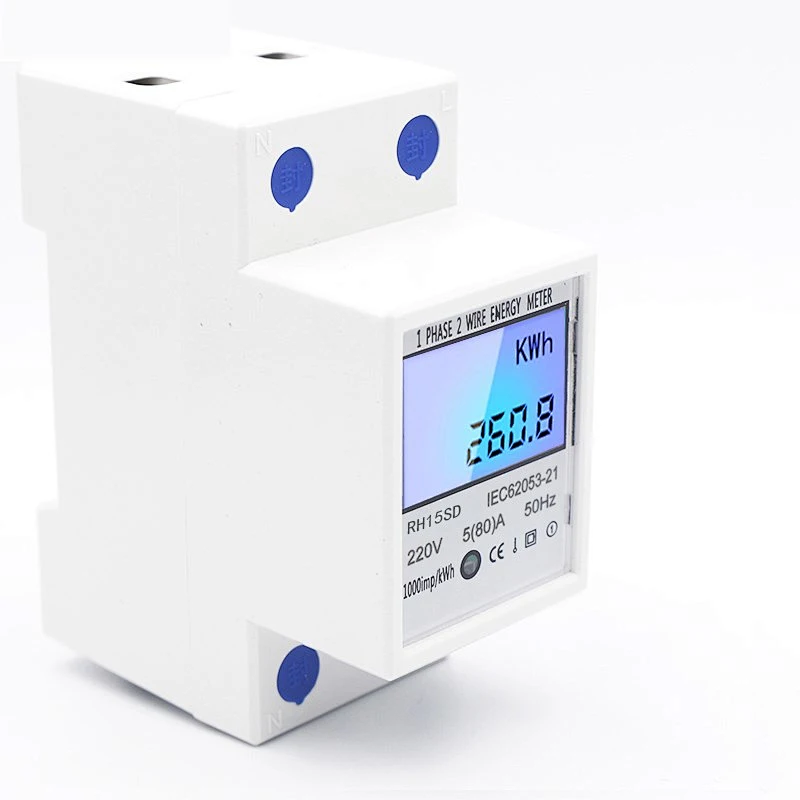 Good Quality and Low Price Electronic DIN rail type Active power meter with LCD display