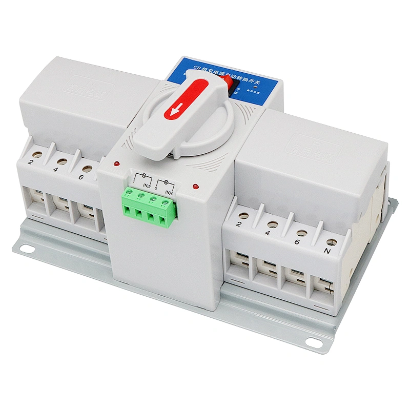 220V 2P/3P/4P 63A Single Phase Dual Power Automatic Transfer Switch