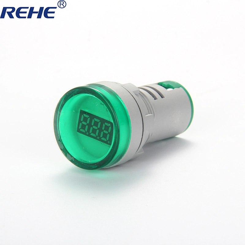 22mm small digital tube led round mini digital display hertz frequency meter electronic indicator lamp measuring