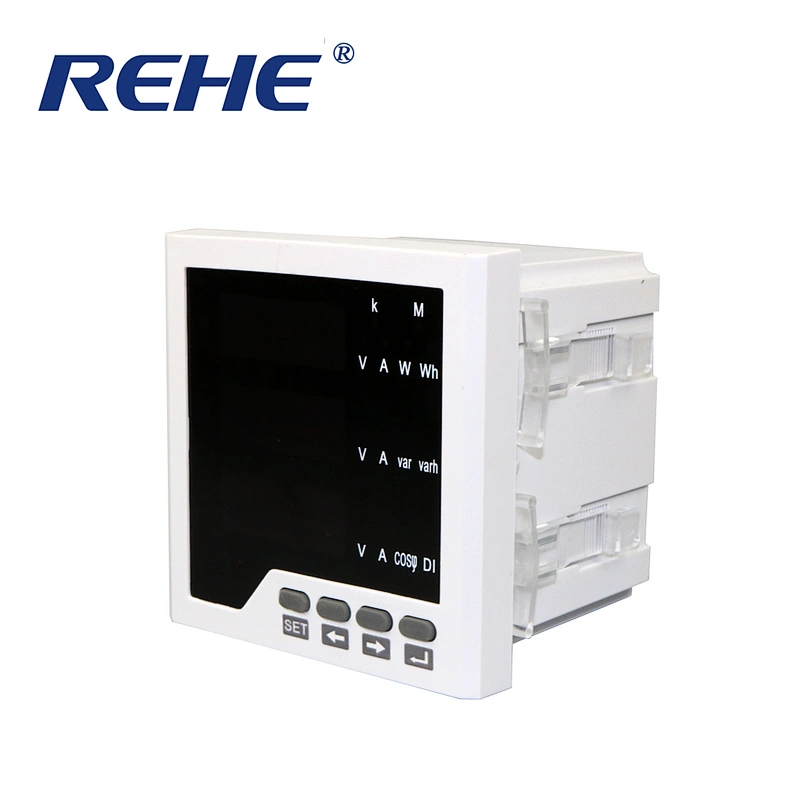 digital panel mount active reactive single phase ac dc kwh power energy meter