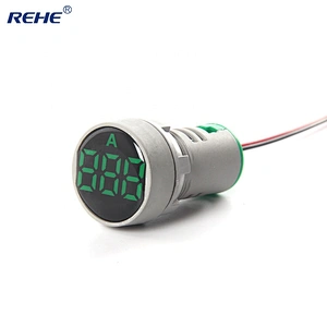 New Design mini round led indicator ammeter light/lamp with digital led display