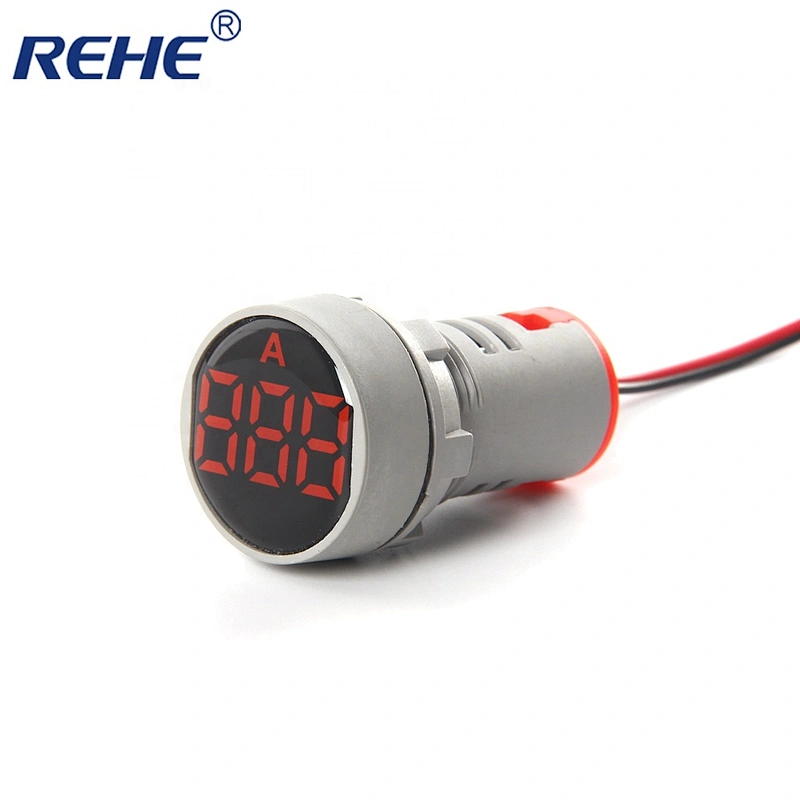New Design mini round led indicator ammeter light/lamp with digital led display