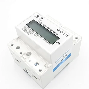 RH35SC AC 4P Single Phase DIN Rail 220VAC 10(40)A 50HZ Electric Watt Two Wire Active Energy meter