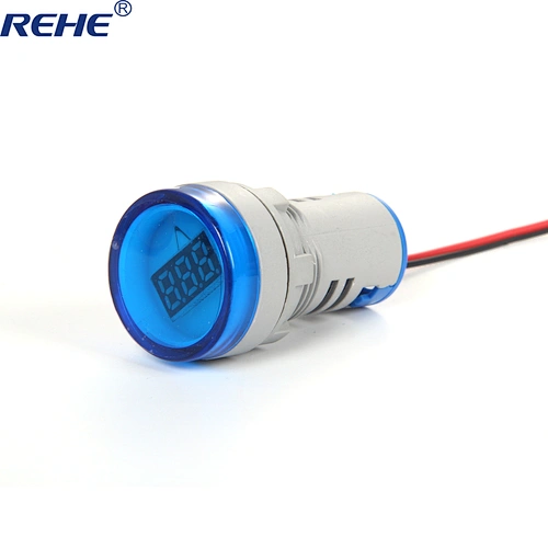 small digital tube mini round led indicator ammeter digital indicator signal light ammeter tester measuring ampere meter