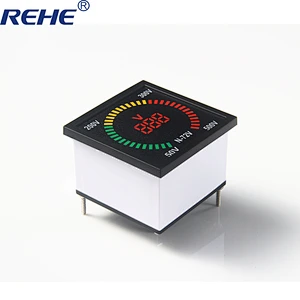 box shape 72mm*72mm AC 220V digital led ammeter indicator light lamp with ac ampere meter