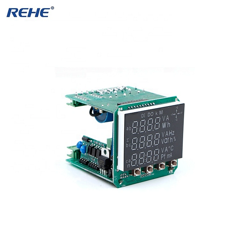 NEW high quality 80*80mmThree Phase LED screen Multi-function Power analyzer energy meter for distribution board