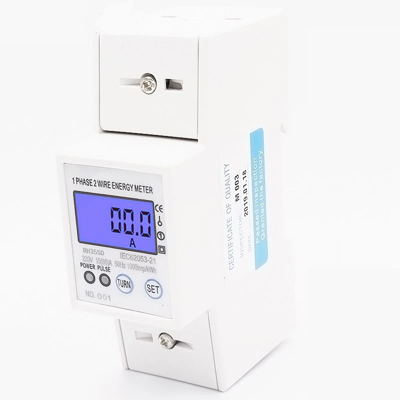 RH35SD HD Multi-function display DIN Rail Single Phase 2P  Smart Digital Power meter