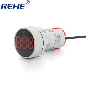New Design mini round led indicator Temperature  light/lamp with digital led display