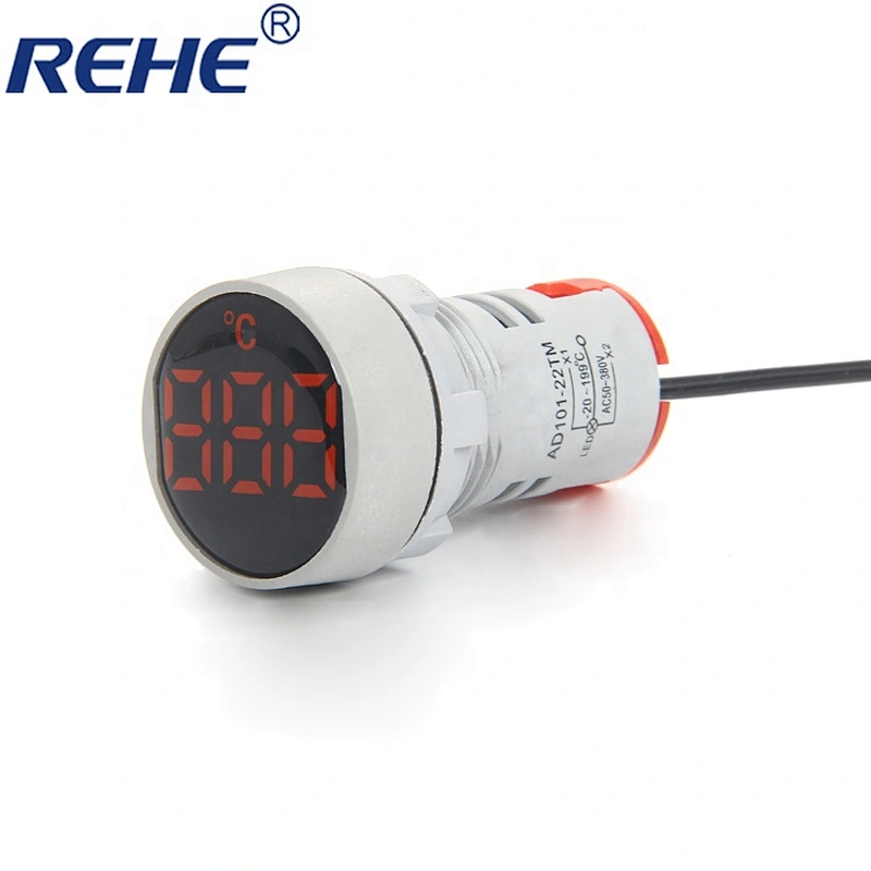New Design mini round led indicator Temperature  light/lamp with digital led display